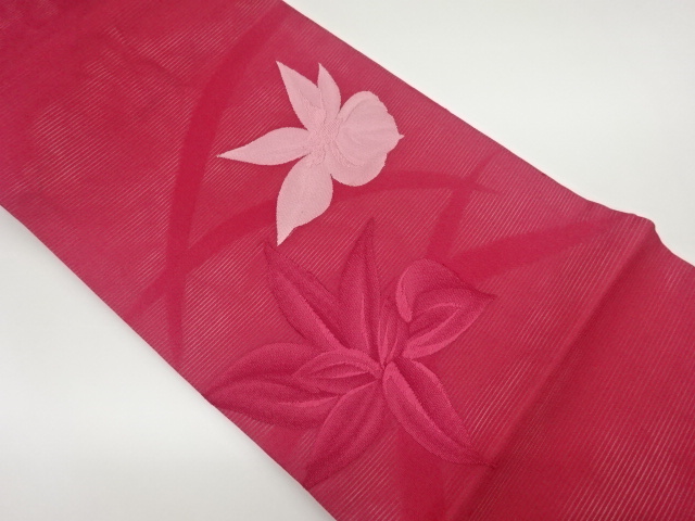 JAPANESE NAGOYA OBI FOR SUMMER / WOVEN FLOWER